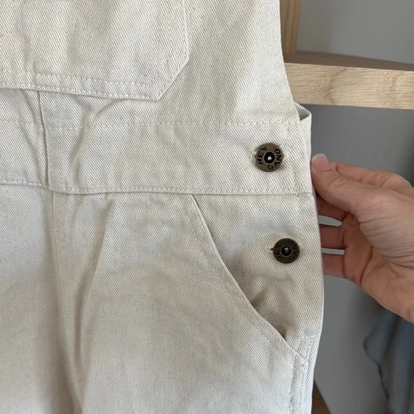 The Hey Gang Women's double knee Overalls in natural - Picture 5 of 12